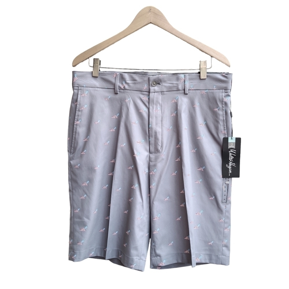 Walter Hagen Golf Short with American Flag Eagle Print, Size 34 and 35